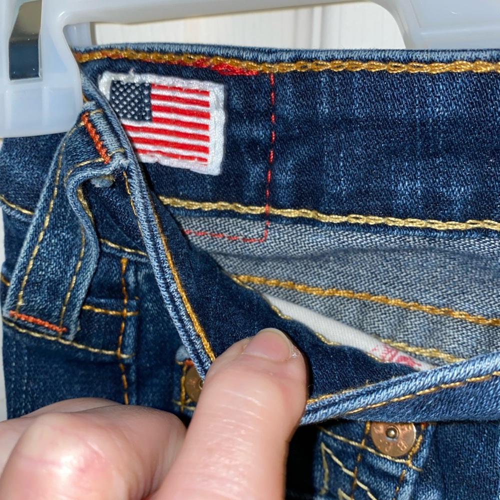 True Religion Blue Straight Leg Jeans - Picture 3 of 5